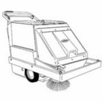 Manual Tennant 1186E Sweeper-Scrubber